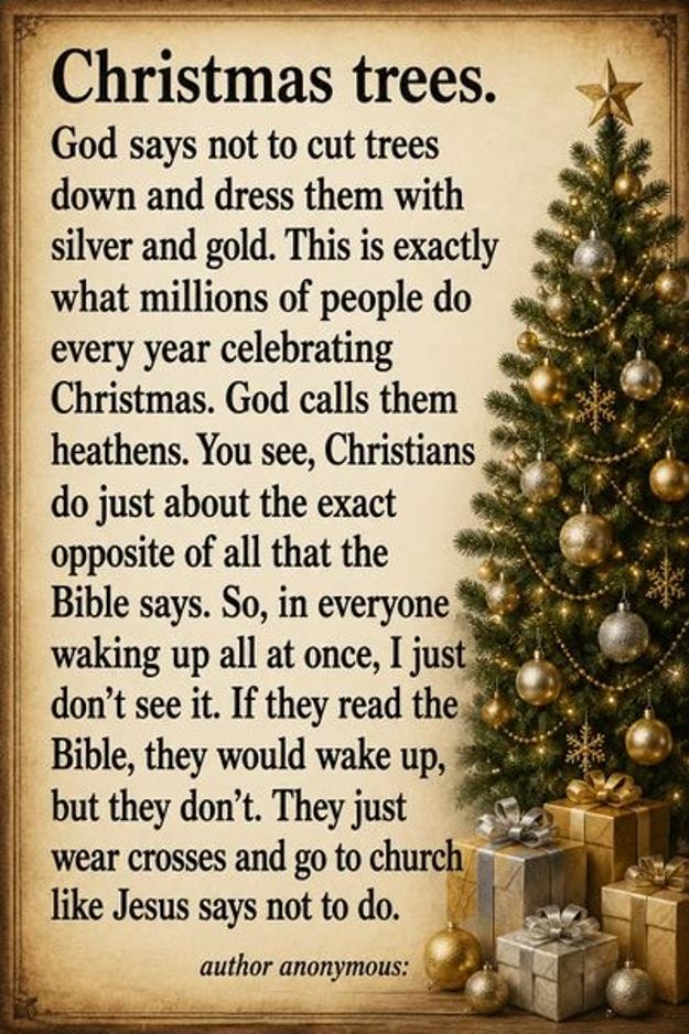 Vintage Christmas tree inspirational graphic