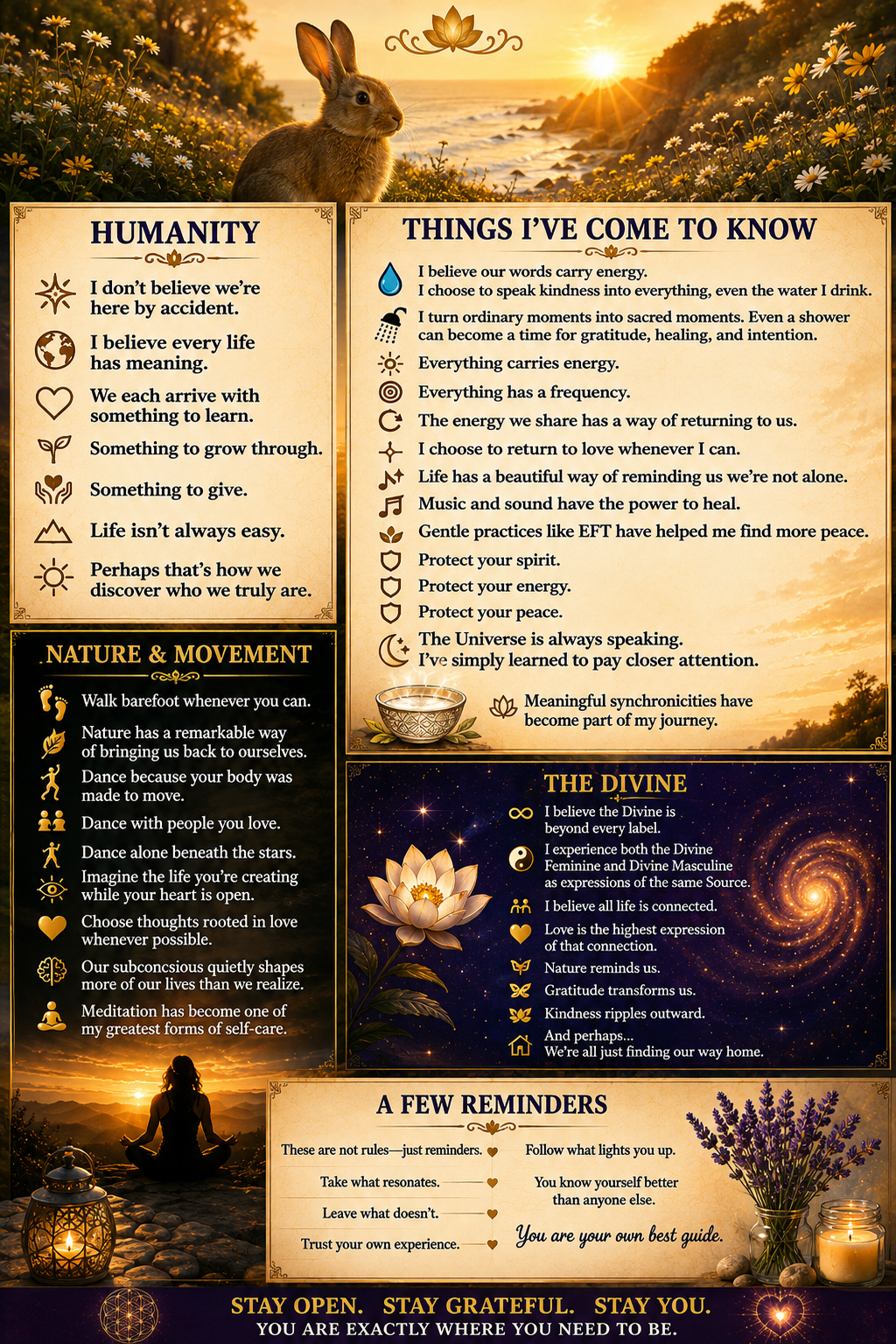 Rabbit hole spiritual reflection poster