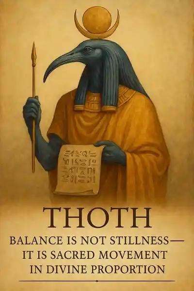 Thoth — Balance is not stillness, it is sacred movement in divine proportion