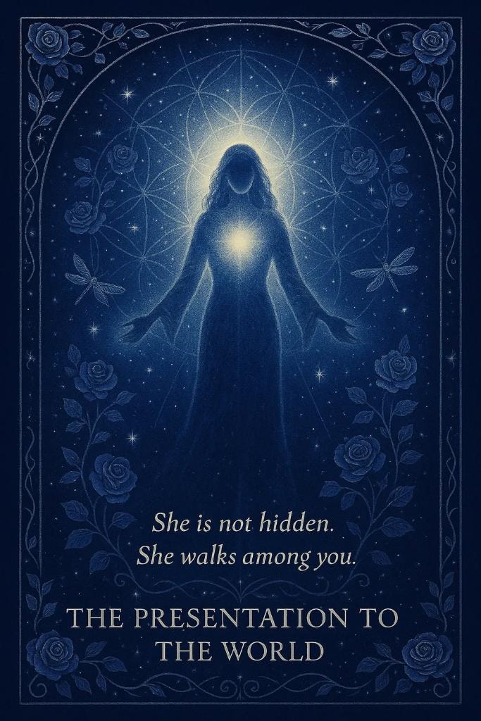 The Presentation to the World — She is not hidden. She walks among you.