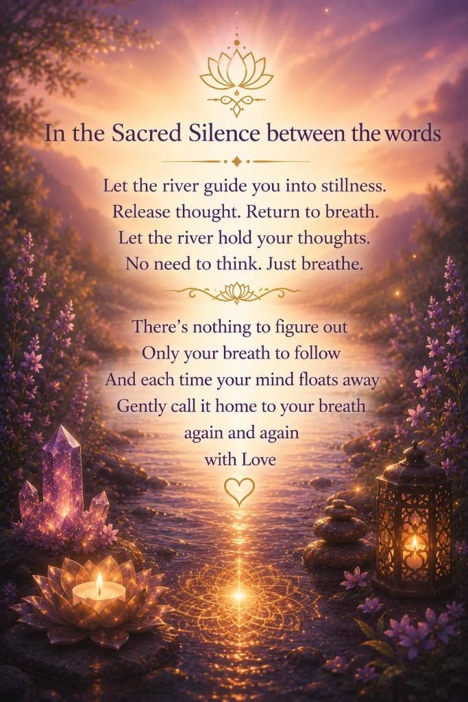 In the Sacred Silence between the words